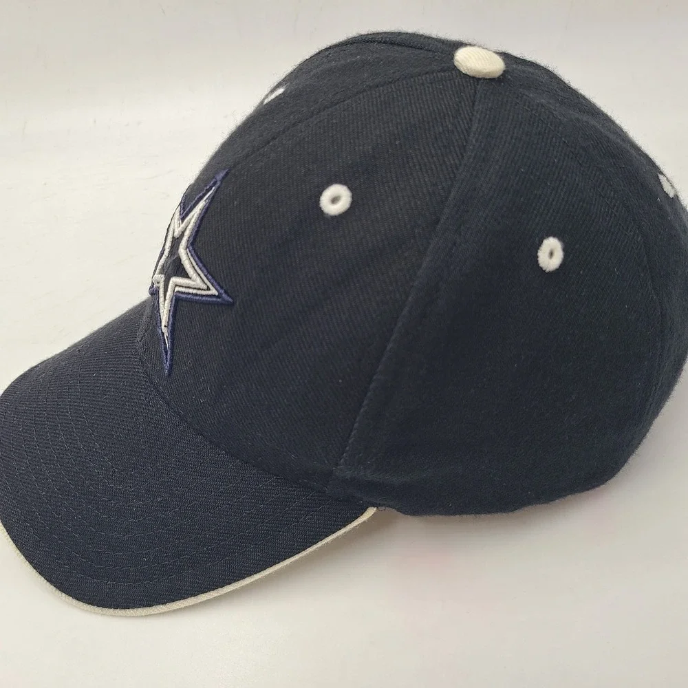 Vintage Dallas Cowboys Hat Adjustable Twins Enterprise Black NFL Wool Blend Men‎